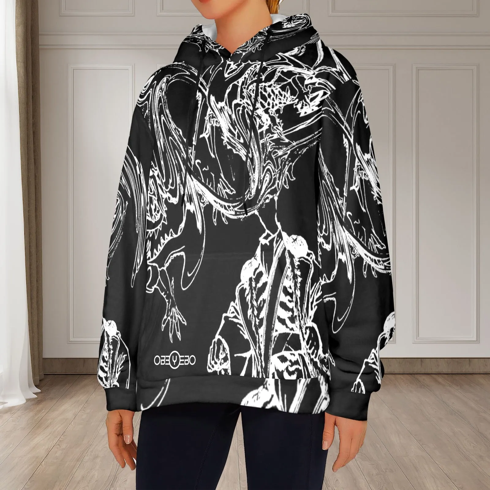 Chasing The Dragon Women's Flannel Hoodie