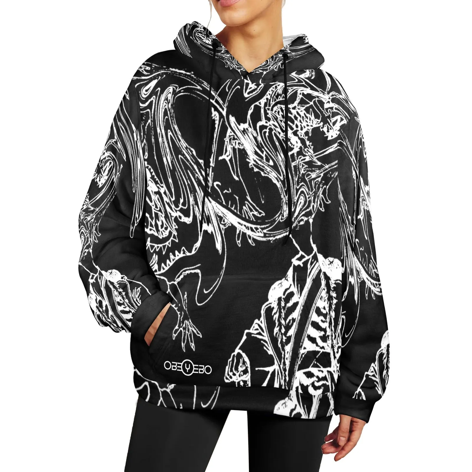 Chasing The Dragon Women's Flannel Hoodie