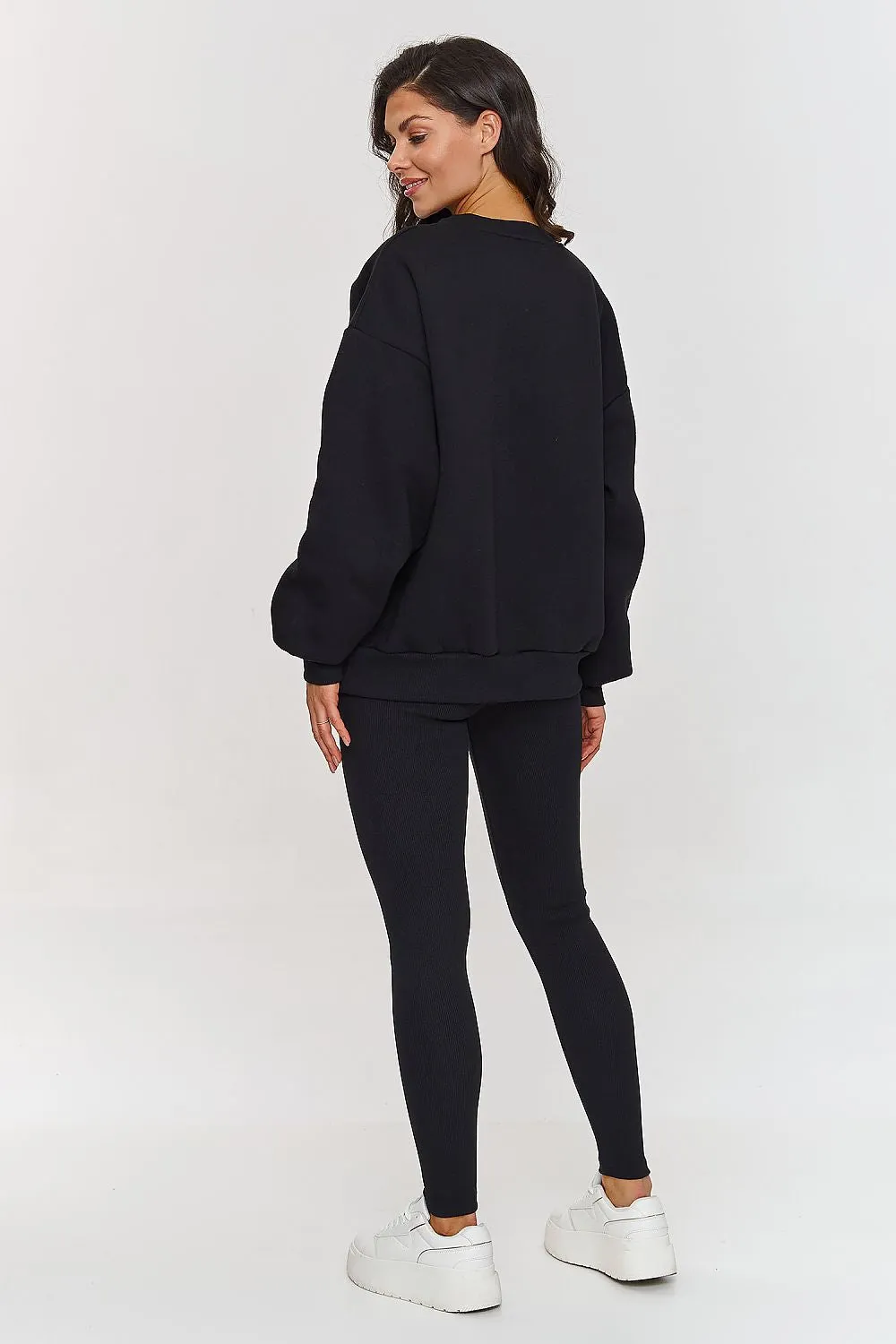 Chic Oversized Cut Sweatshirt Set