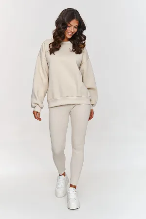 Chic Oversized Cut Sweatshirt Set