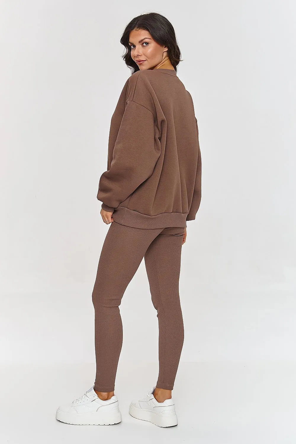 Chic Oversized Cut Sweatshirt Set