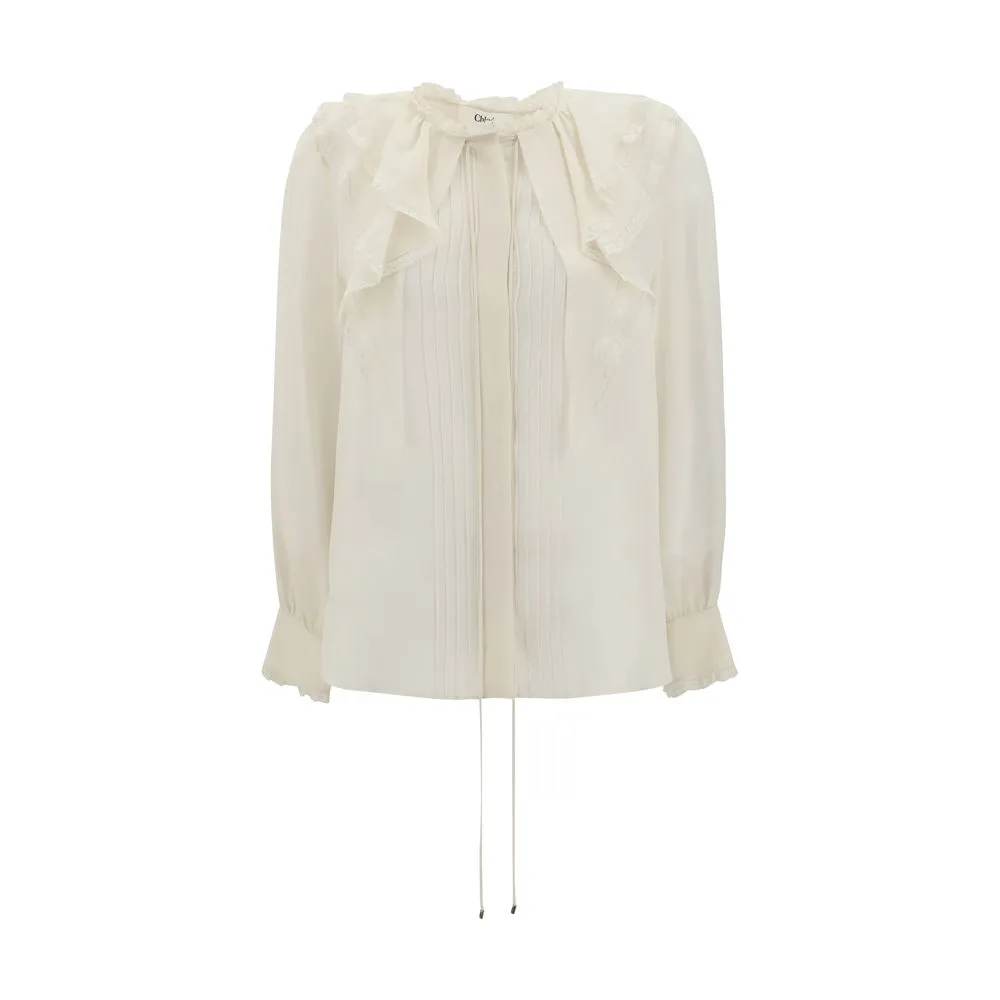 Chloé Silk Blouse with pleated details