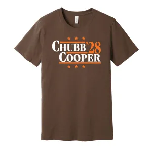 Chubb & Cooper '28 - Cleveland Football Legends Political Campaign Parody T-Shirt - Hyper Than Hype Shirts