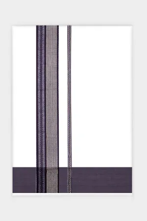 Classic Imran - Night Purple Smooth Cotton Double Layered Dhoti With Fancy Borders | Uathayam