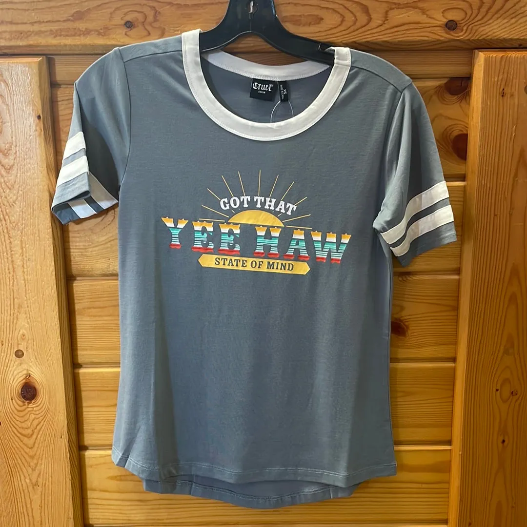 CLCTK727704 Ladies S/S Ringer Tee
