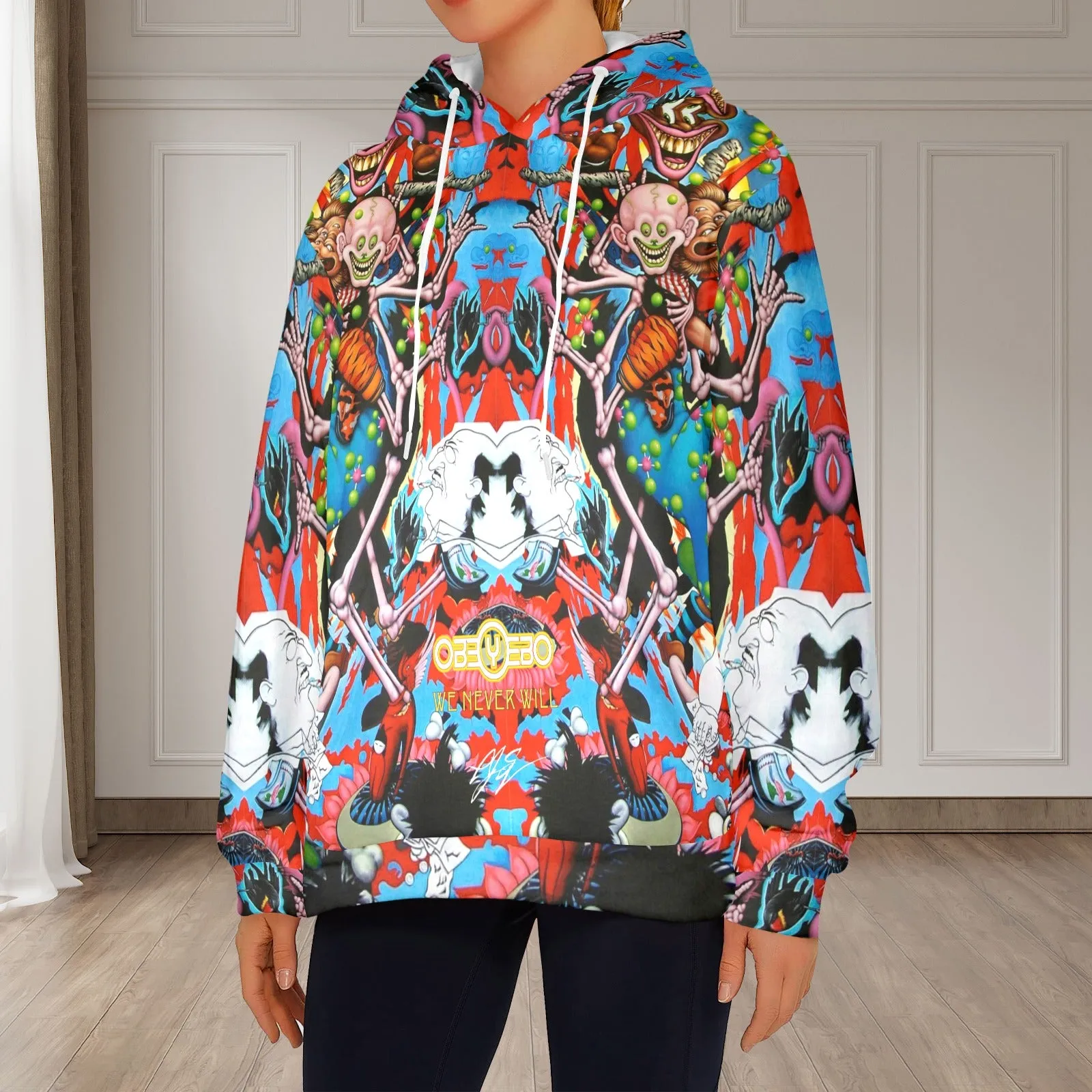 Clownin Women's Flannel Hoodie