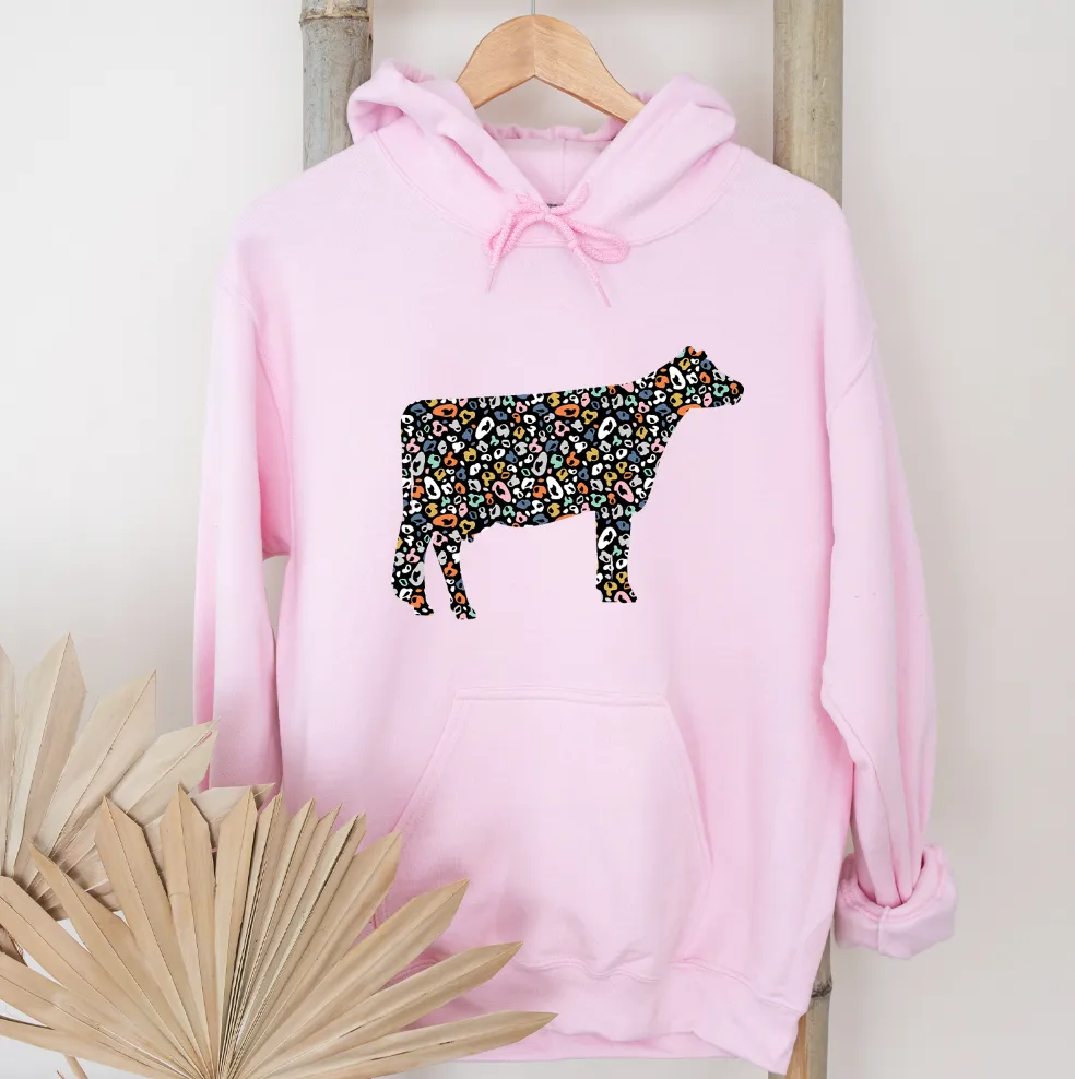 Colorful Cheetah Dairy Cow Hoodie (S-3XL) Unisex - Multiple Colors!