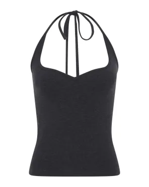 Convertible Sweetheart Cotton Top | Grey Melange