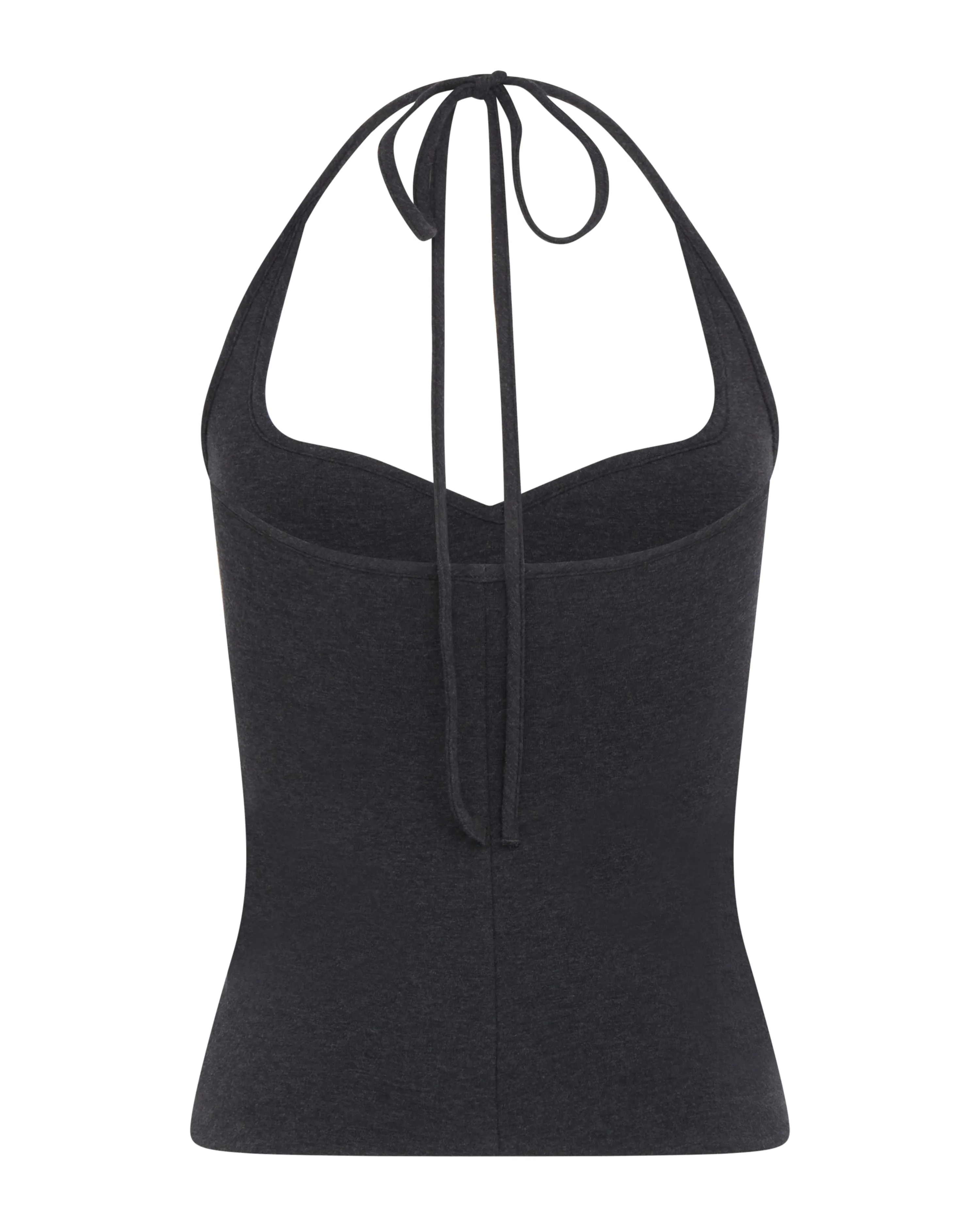 Convertible Sweetheart Cotton Top | Grey Melange