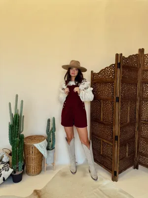 Corduroy Cherry Overalls