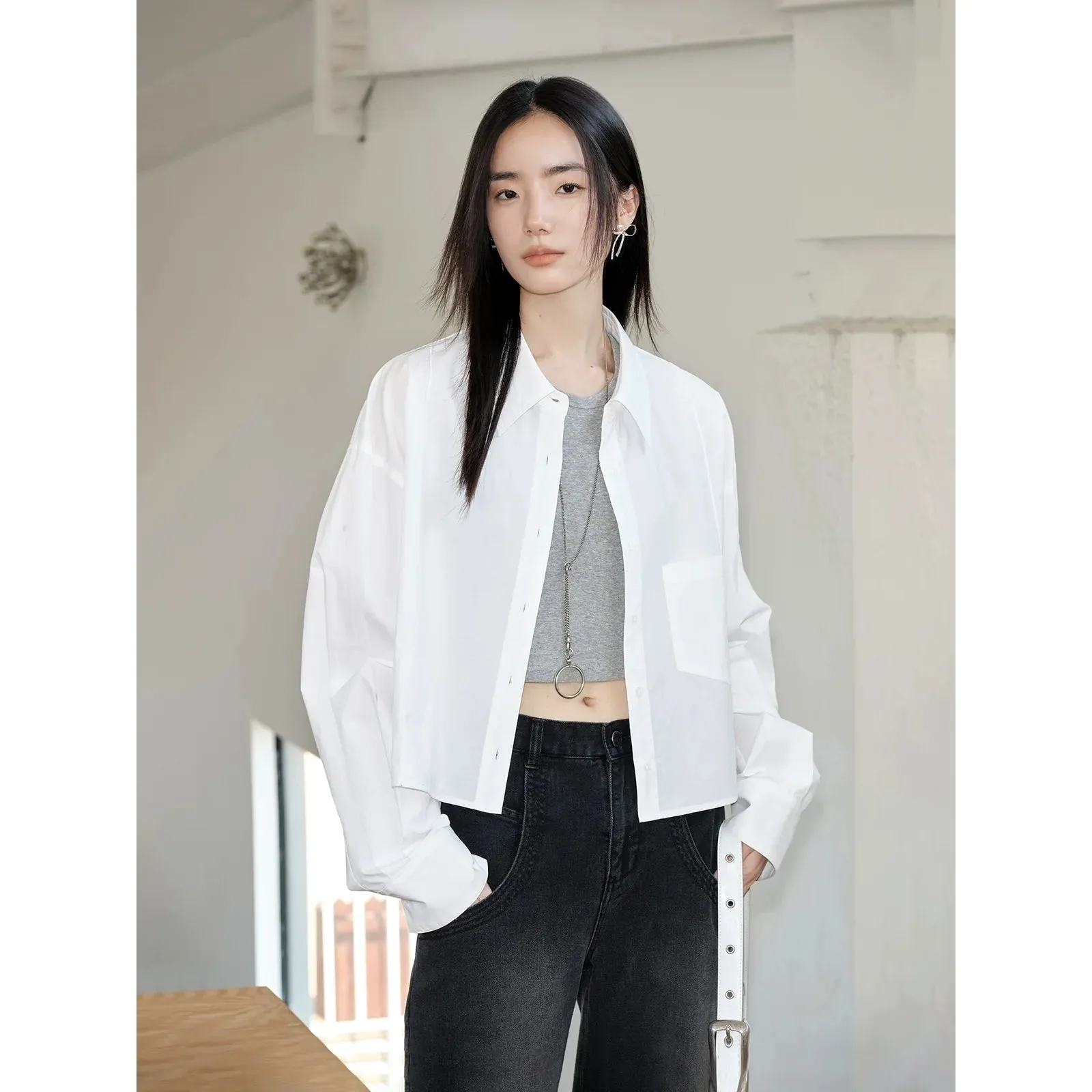 Cotton Button-Up Shirt