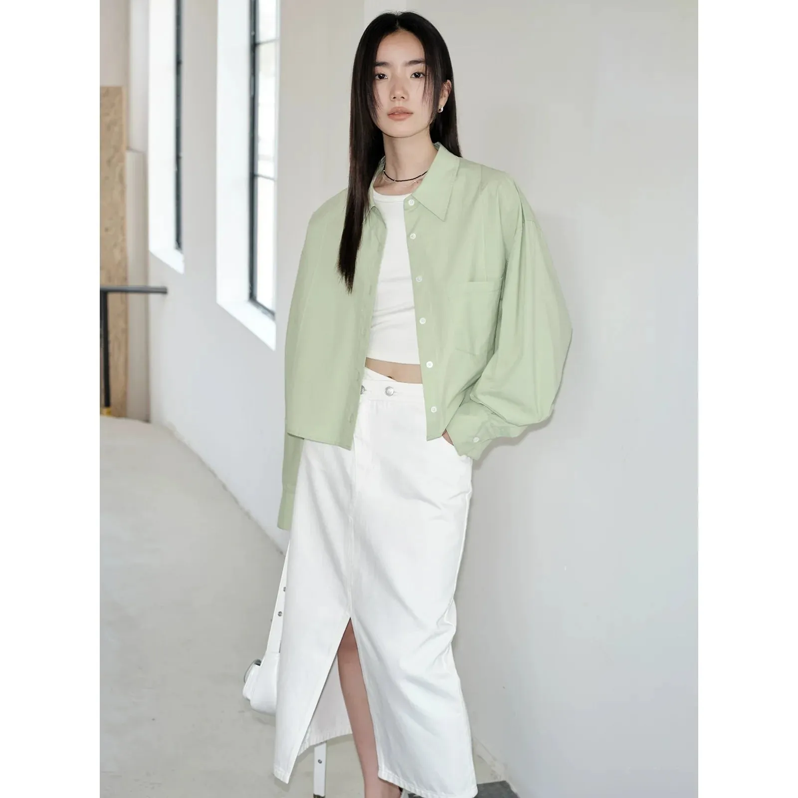 Cotton Button-Up Shirt