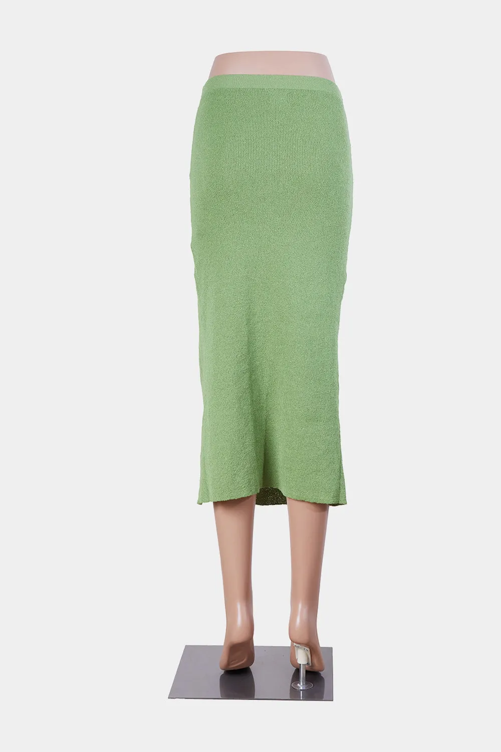 Cotton On Green High Waisted Knit Midi Skirt