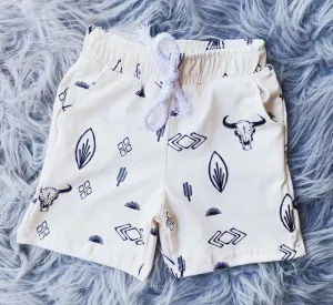 Cow Print Tribal Shorts BOYS