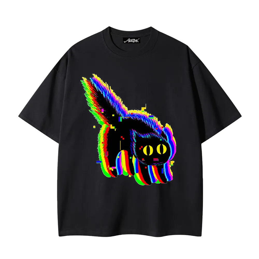 Crazy Black Cat T-shirt