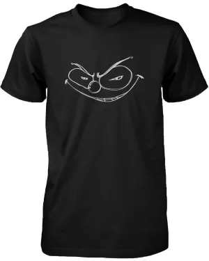 Creepy the Clown Men's T-Shirt Graphic Horror Black Short Sleeve Shirt for Halloween