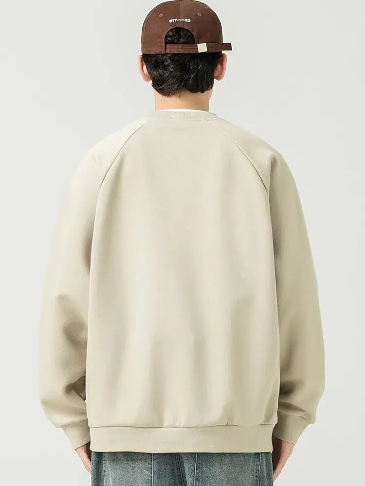 Crew Neck Sweatshirt with Pockets
