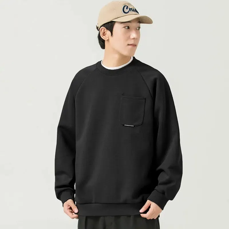 Crew Neck Sweatshirt with Pockets