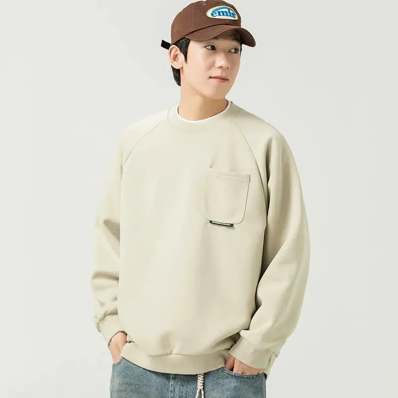 Crew Neck Sweatshirt with Pockets