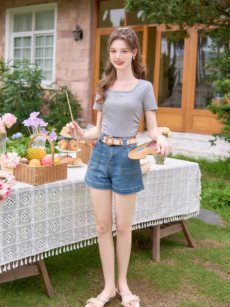 Cutie Doll Square Neck Tee