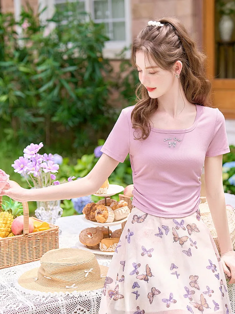 Cutie Doll Square Neck Tee