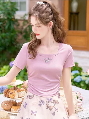 Cutie Doll Square Neck Tee