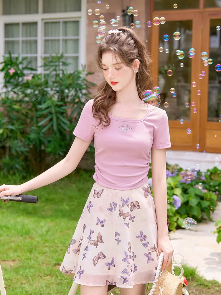 Cutie Doll Square Neck Tee