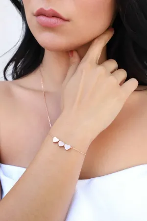 Dainty Initial Heart Bracelet, Friendships Bracelet
