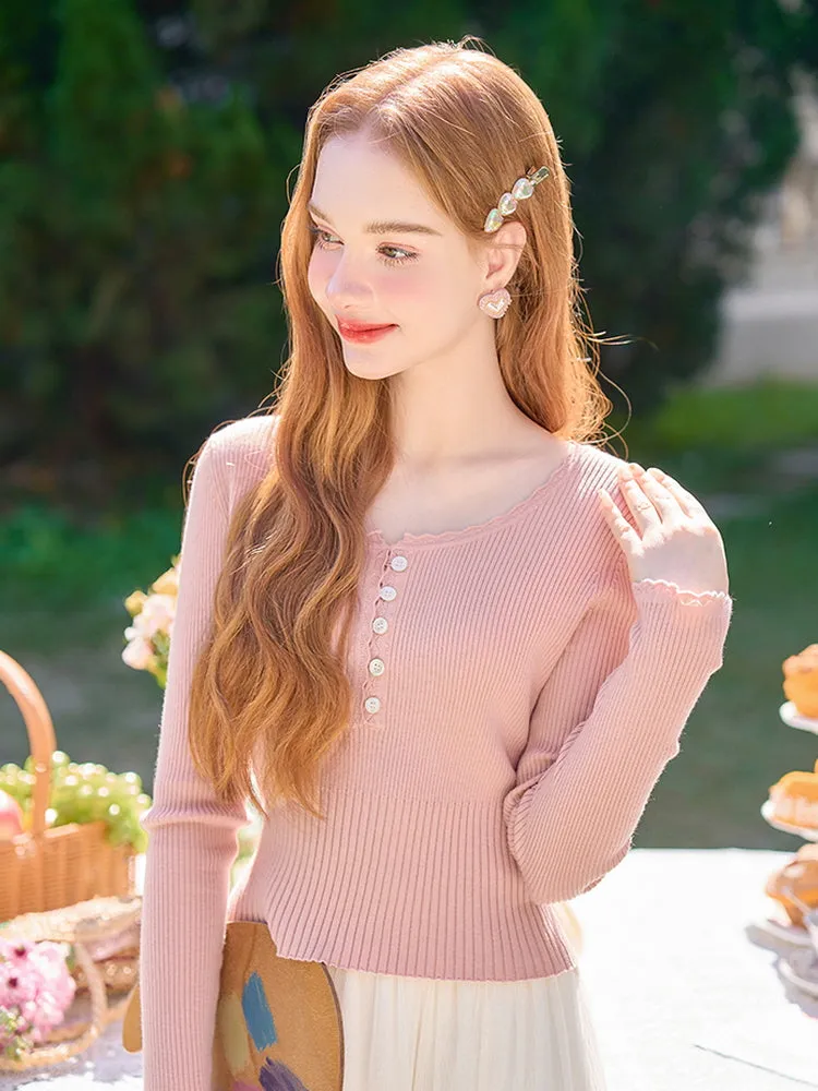 Dainty Ribbon Knit Top