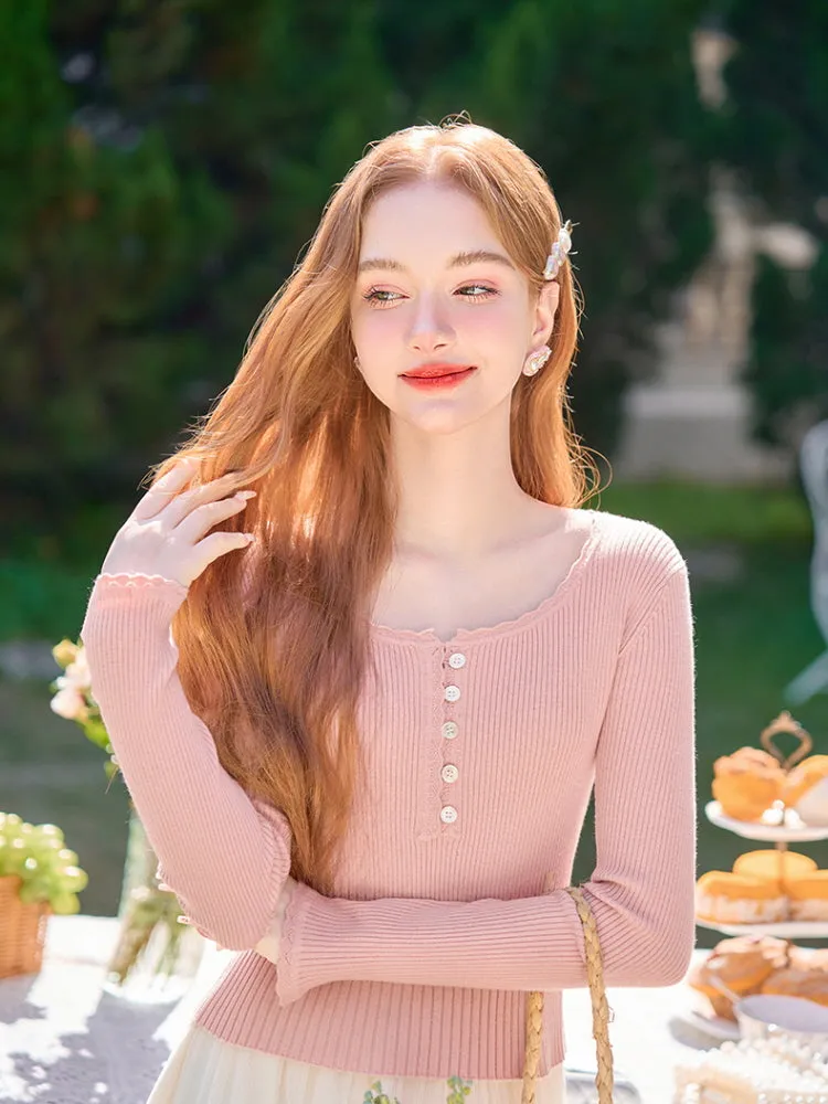 Dainty Ribbon Knit Top