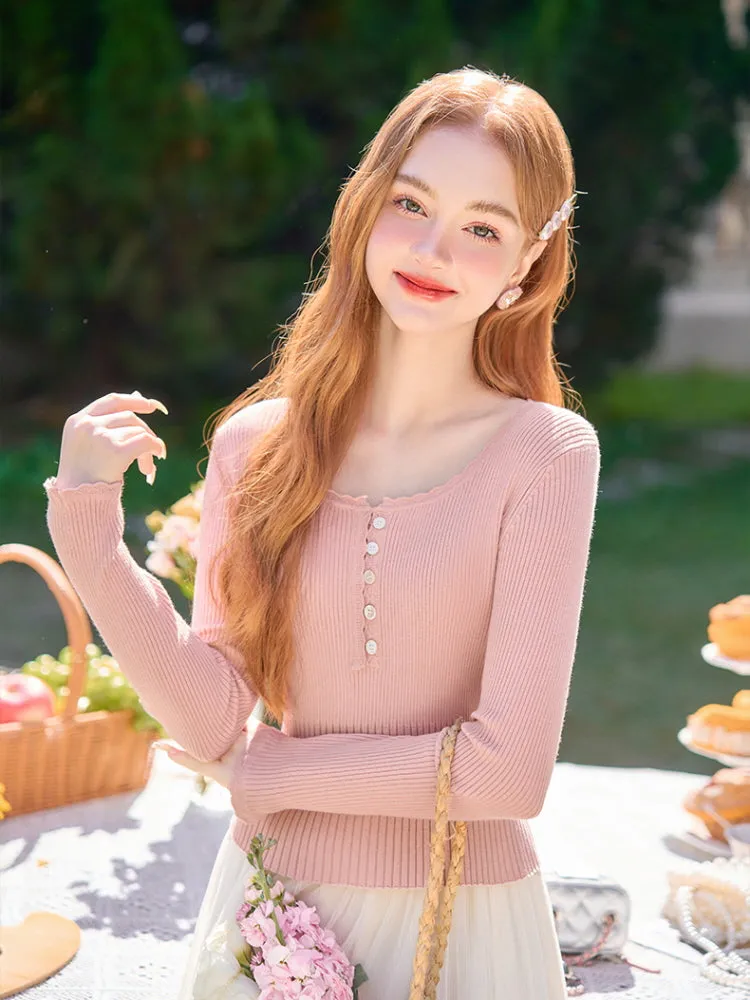 Dainty Ribbon Knit Top