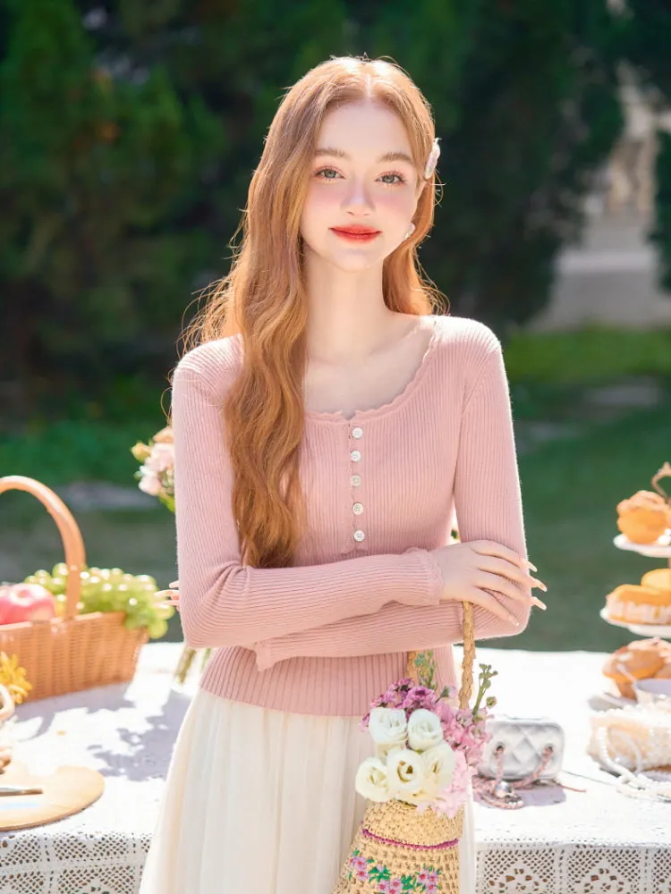 Dainty Ribbon Knit Top