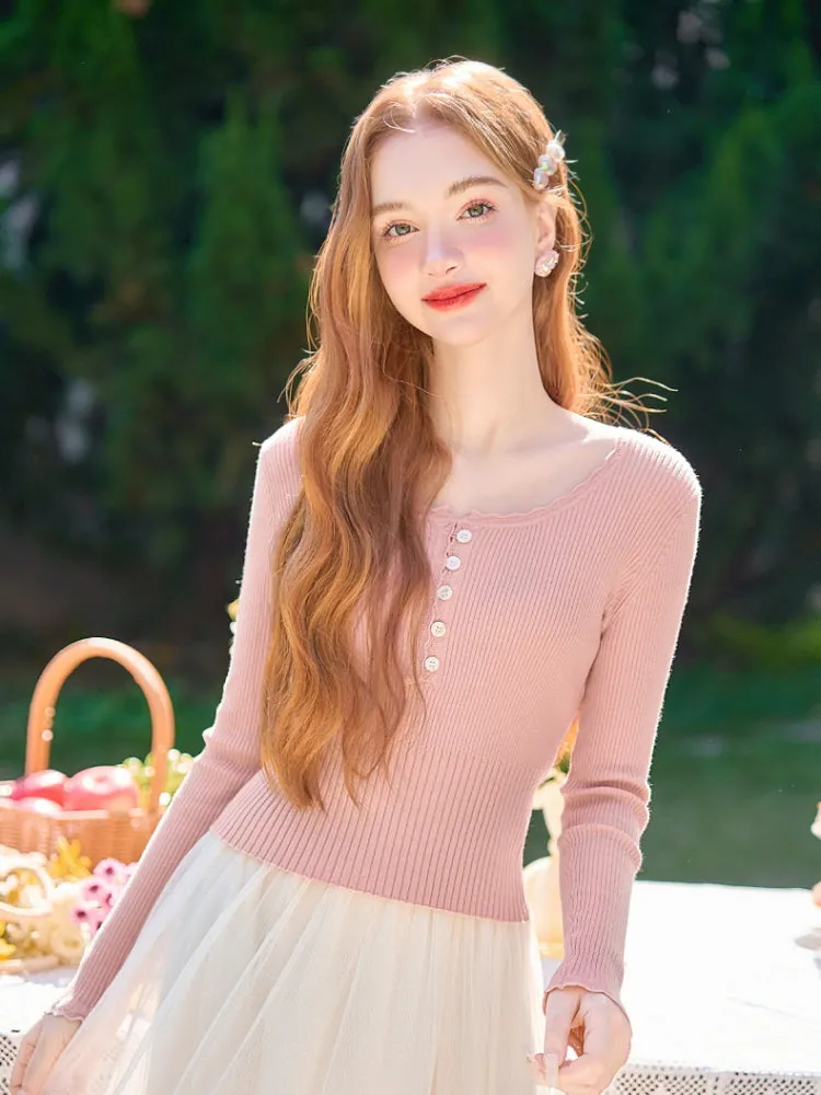 Dainty Ribbon Knit Top