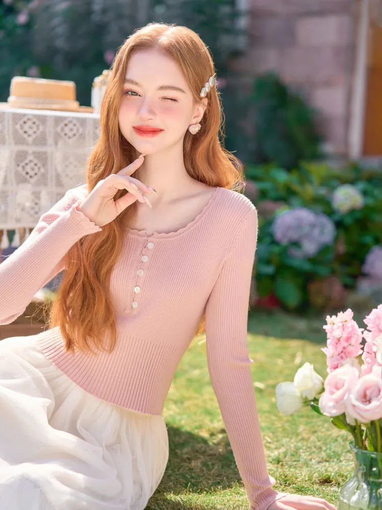 Dainty Ribbon Knit Top