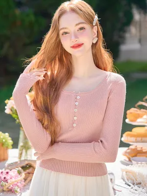 Dainty Ribbon Knit Top