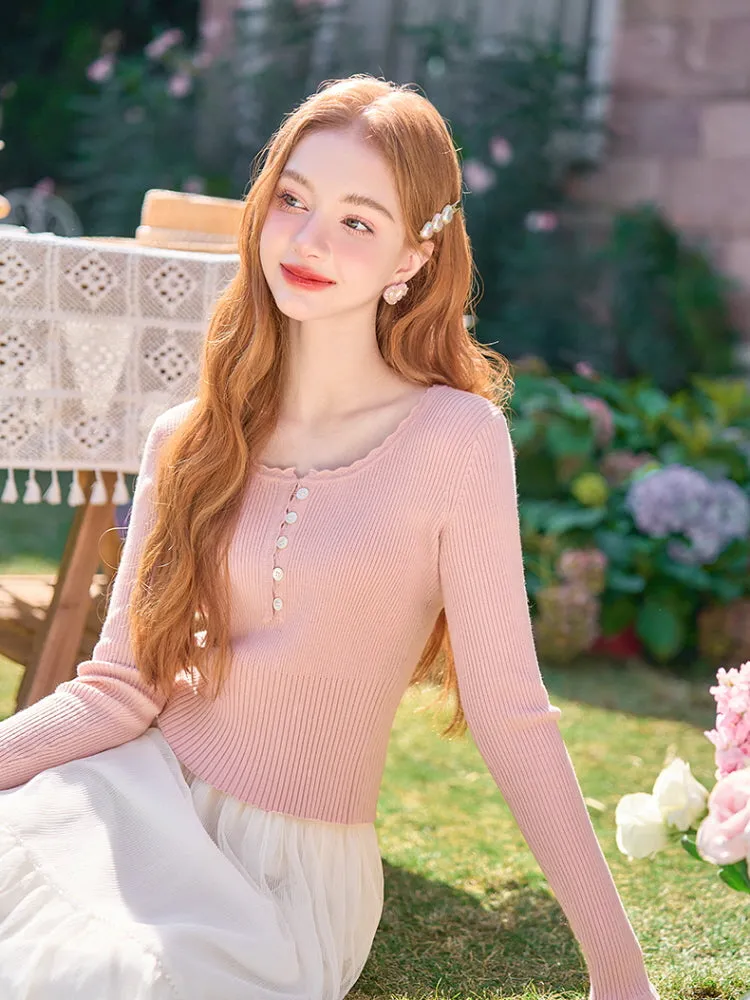 Dainty Ribbon Knit Top