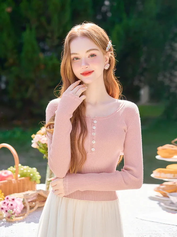 Dainty Ribbon Knit Top