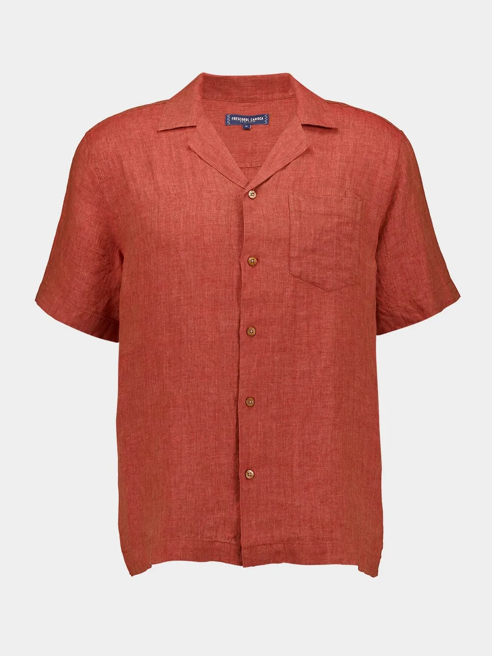 Dark Coral Angelo Linen Shirt