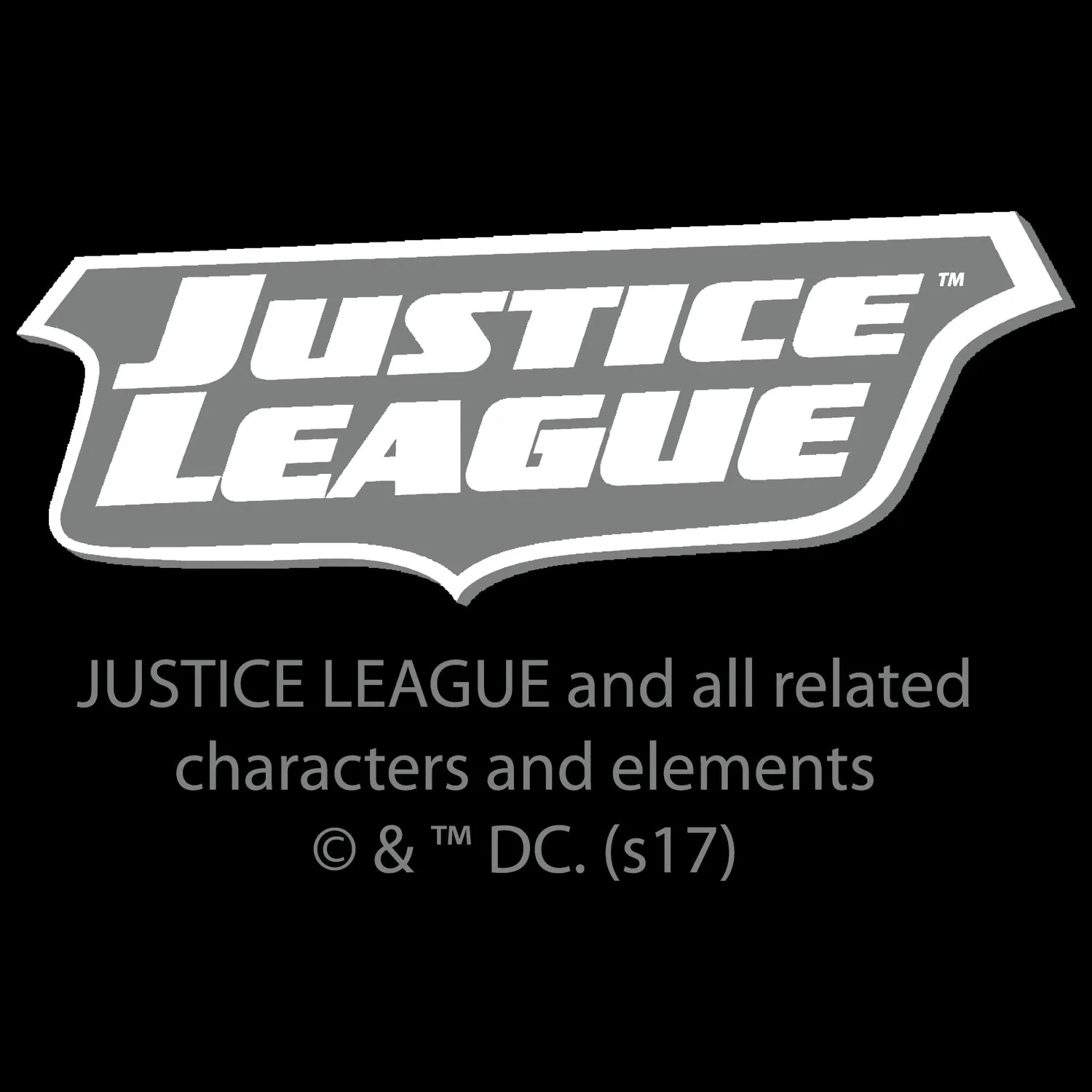 DC Comics Justice League JLA Classic Metallic Logo Official Men's T-shirt (Black)