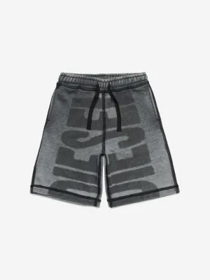 Diesel Boys Logo Shorts in Grey