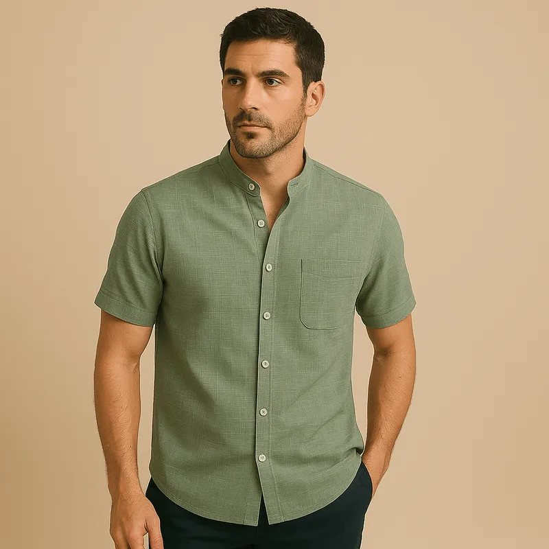 Domoir | Short Sleeve Linen Shirt