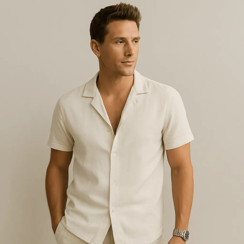 Domoir | Short Sleeve Linen Shirt