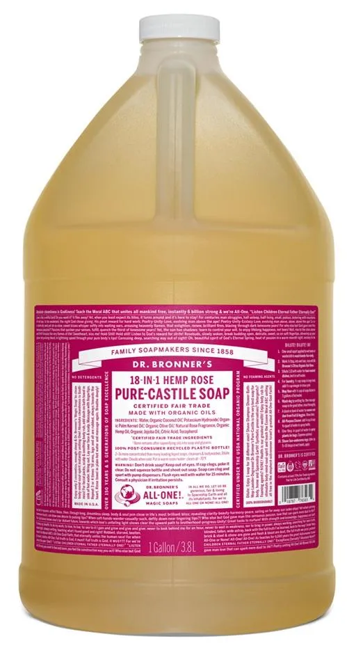 Dr. Bronner's 18-in-1 Pure-Castile Soap - Hemp Rose