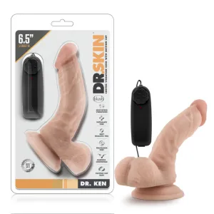 Dr. Skin - Dr. Ken - 6.5 Inch Vibrating  With  Suction Cup - Vanilla