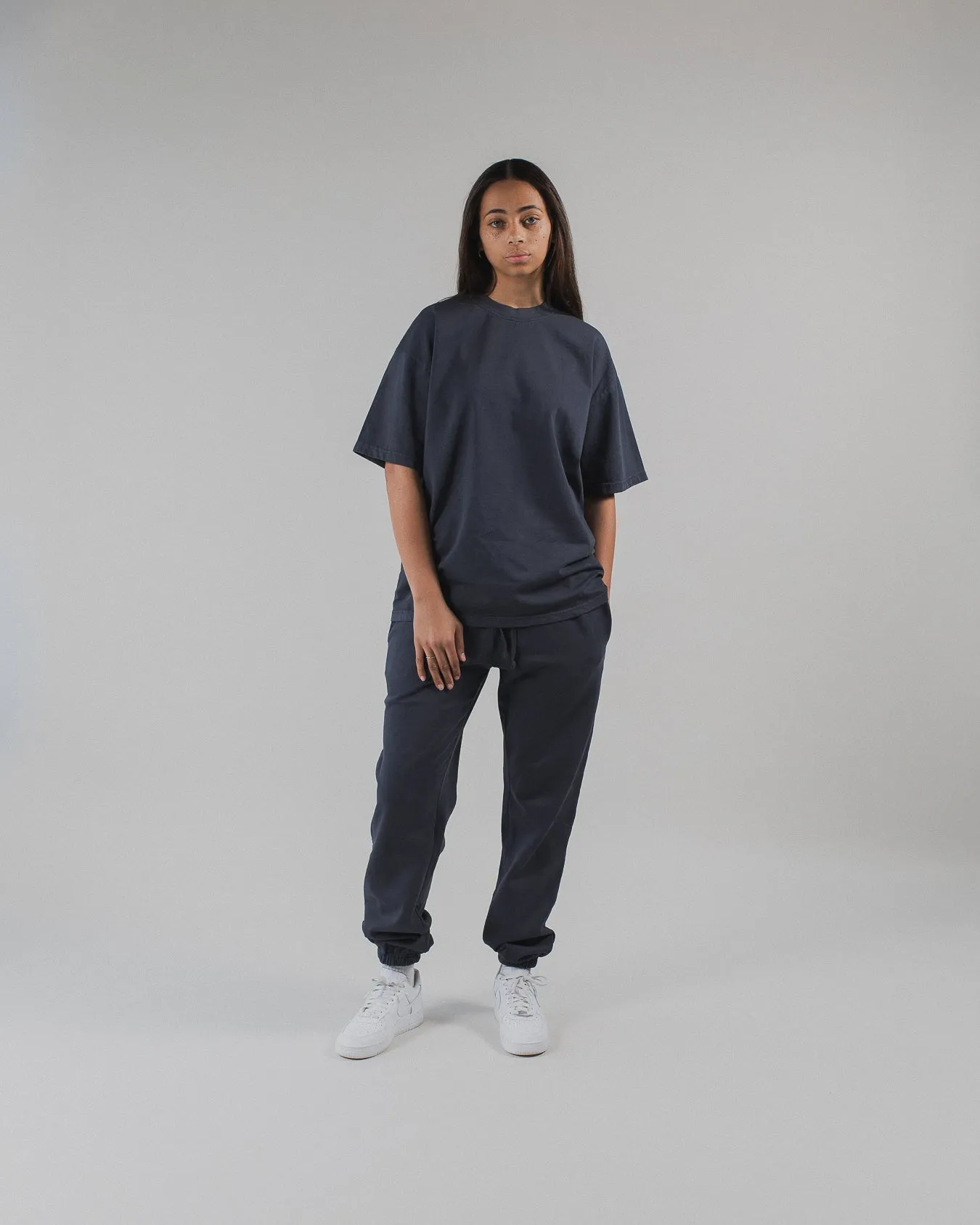 Drop Shoulder T-Shirt - Vintage Navy