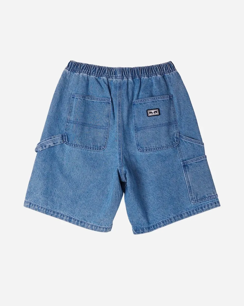Easy Denim Carpenter Shorts - Light Indigo