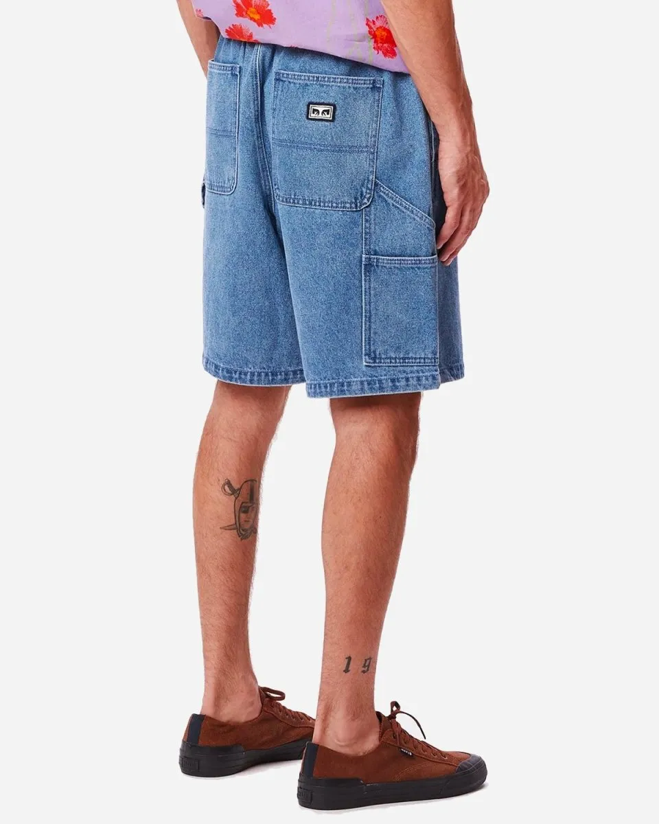 Easy Denim Carpenter Shorts - Light Indigo
