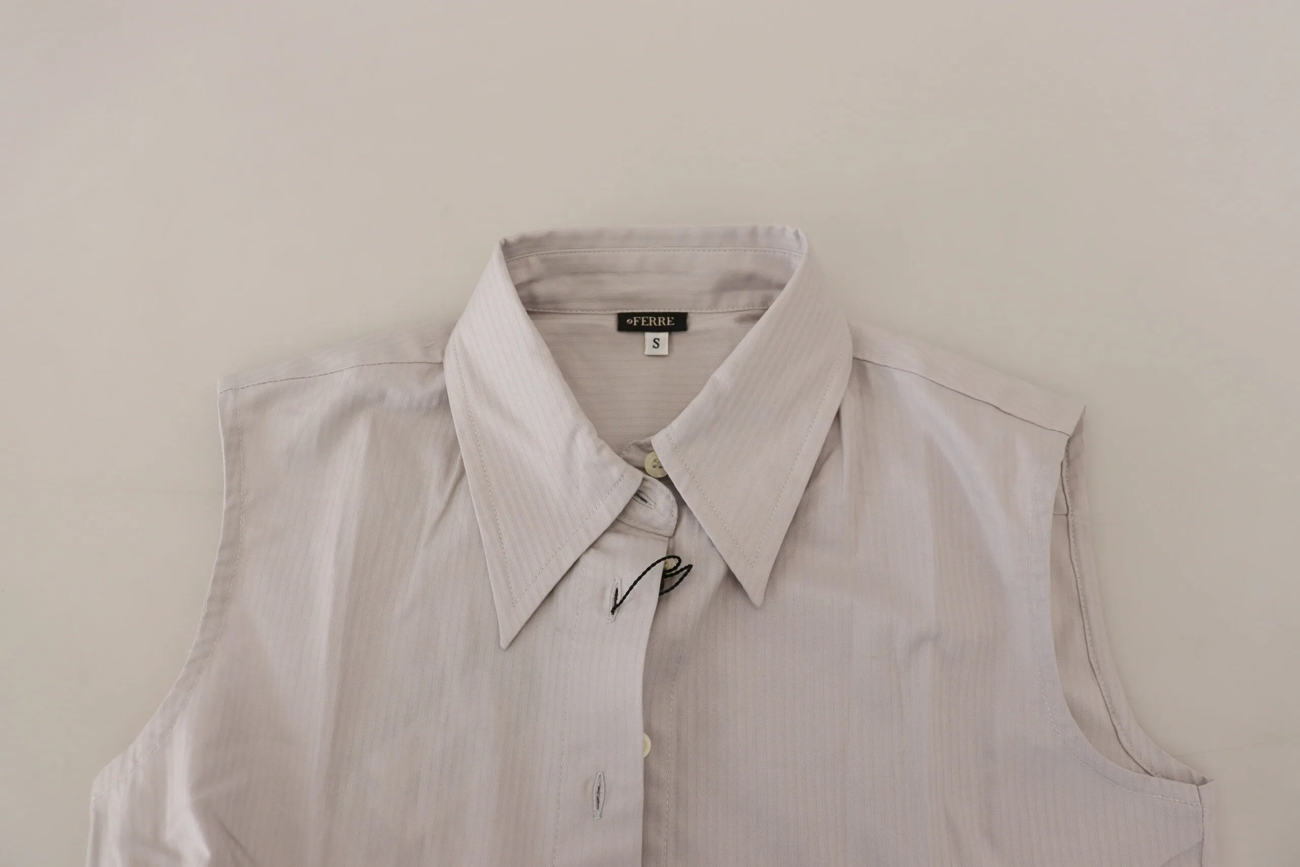 Elegant Sleeveless Cotton Polo Top