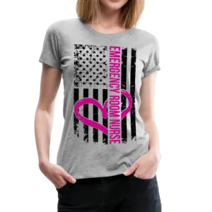 Emergency Nurse Flag Women’s Premium T-Shirt (CK1583)