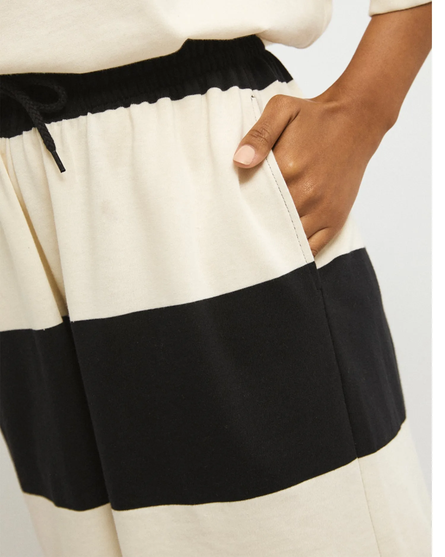 Emilia Striped jersey shorts